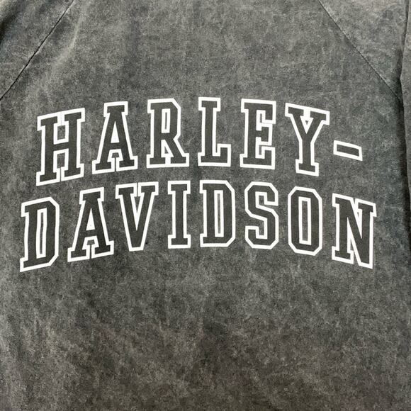 90s Harley Davidson mens medium long sleeve shirt acid wash vintage logo grunge - Picture 5 of 9